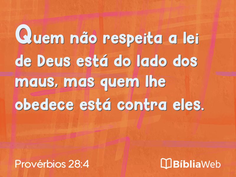 Provérbios 28:4 em imagem para compartilhar