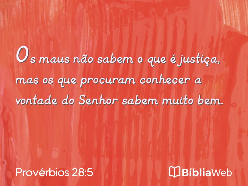 Provérbios 28:5 em imagem para compartilhar
