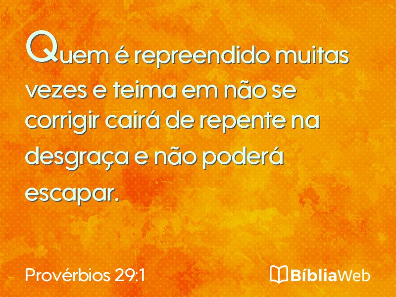Provérbios 29:1 em imagem para compartilhar