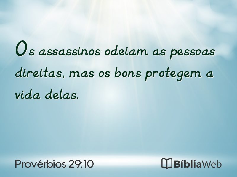 Provérbios 29:10 em imagem para compartilhar