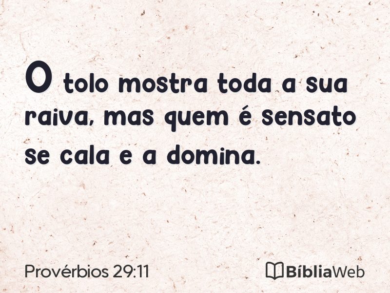 Provérbios 29:11 em imagem para compartilhar