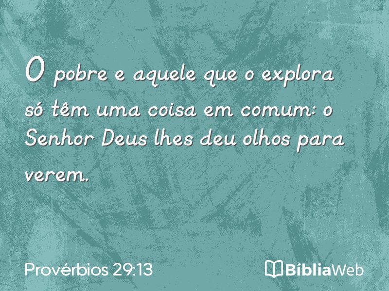 Provérbios 29:13 em imagem para compartilhar