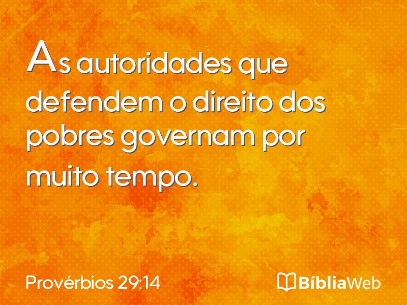 Provérbios 29:14 em imagem para compartilhar