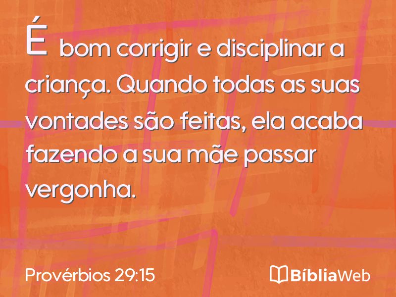 Provérbios 29:15 em imagem para compartilhar