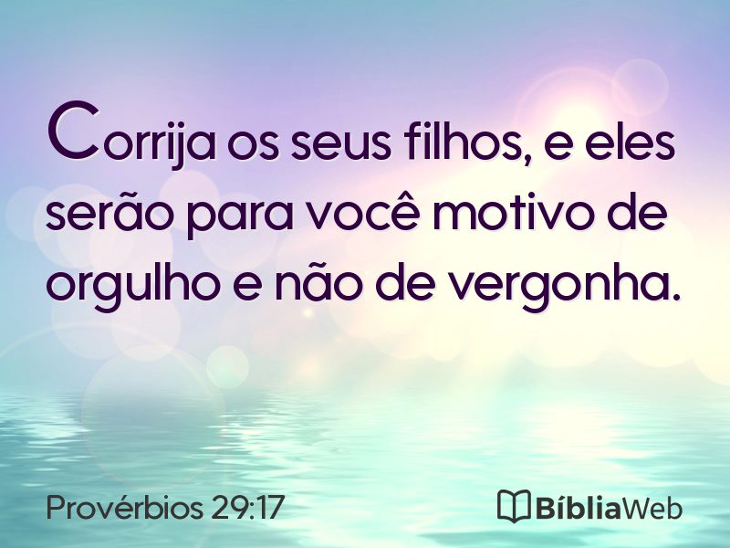 Provérbios 29:17 em imagem para compartilhar