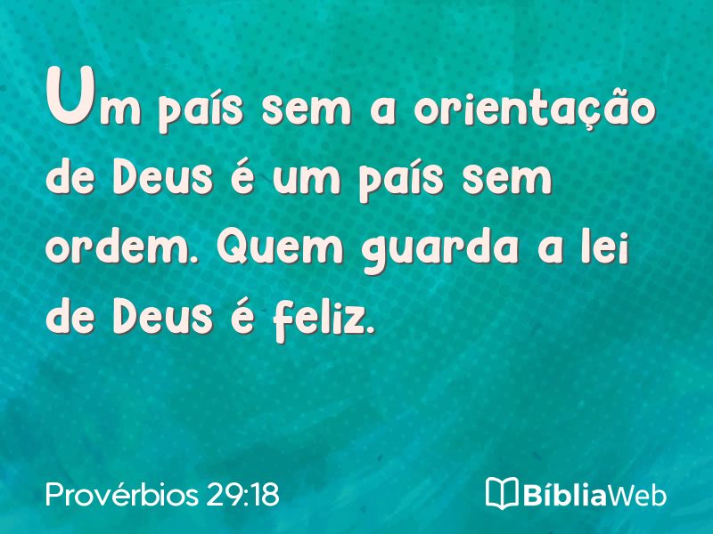 Provérbios 29:18 em imagem para compartilhar