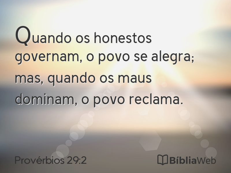 Provérbios 29:2 em imagem para compartilhar