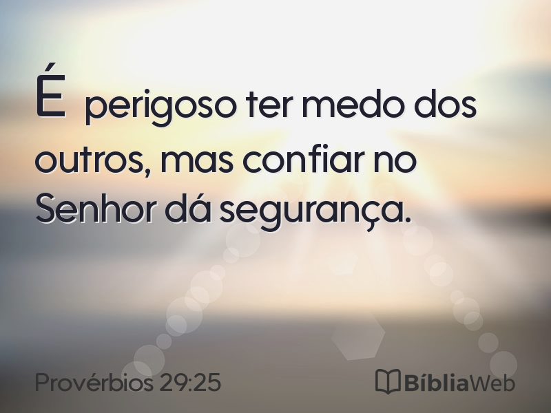 Provérbios 29:25 em imagem para compartilhar