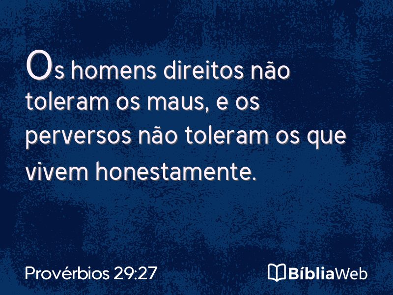 Provérbios 29:27 em imagem para compartilhar
