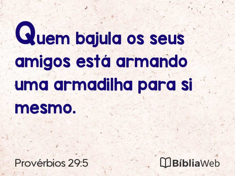 Provérbios 29:5 em imagem para compartilhar