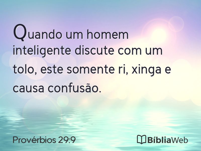 Provérbios 29:9 em imagem para compartilhar