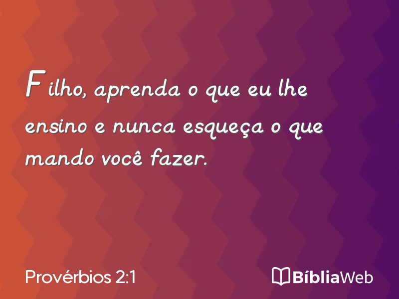 Provérbios 2:1 em imagem para compartilhar