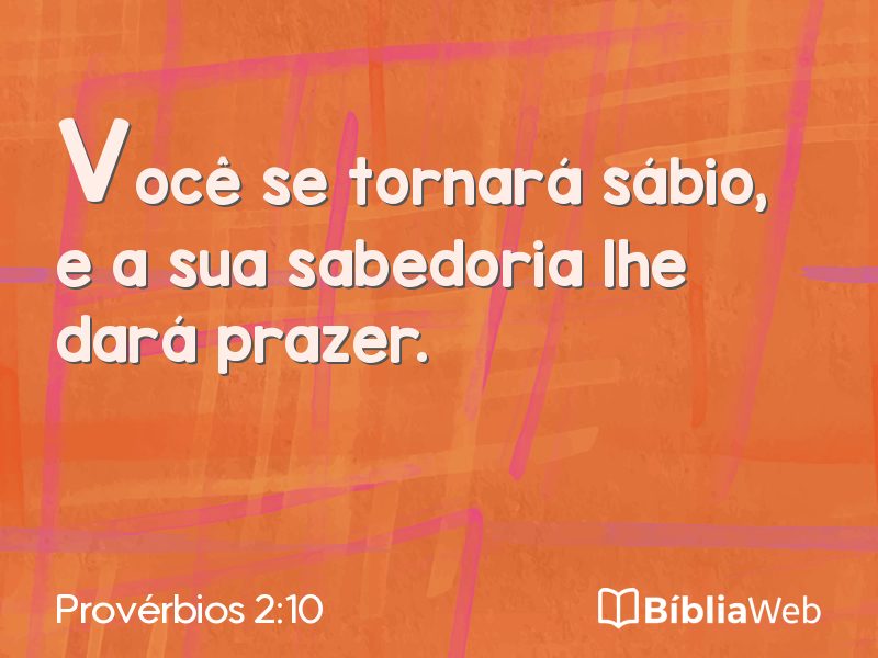 Provérbios 2:10 em imagem para compartilhar