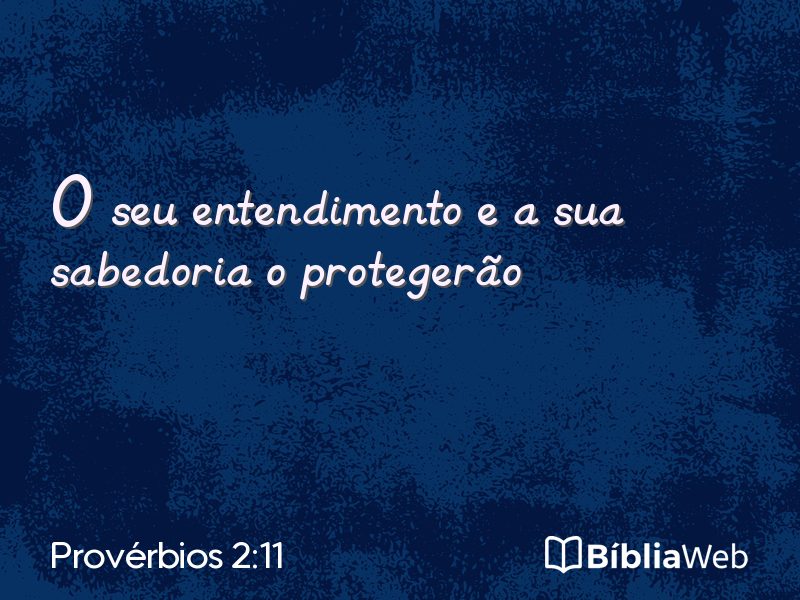 Provérbios 2:11 em imagem para compartilhar