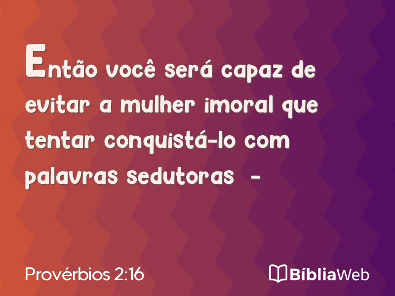 Provérbios 2:16 em imagem para compartilhar