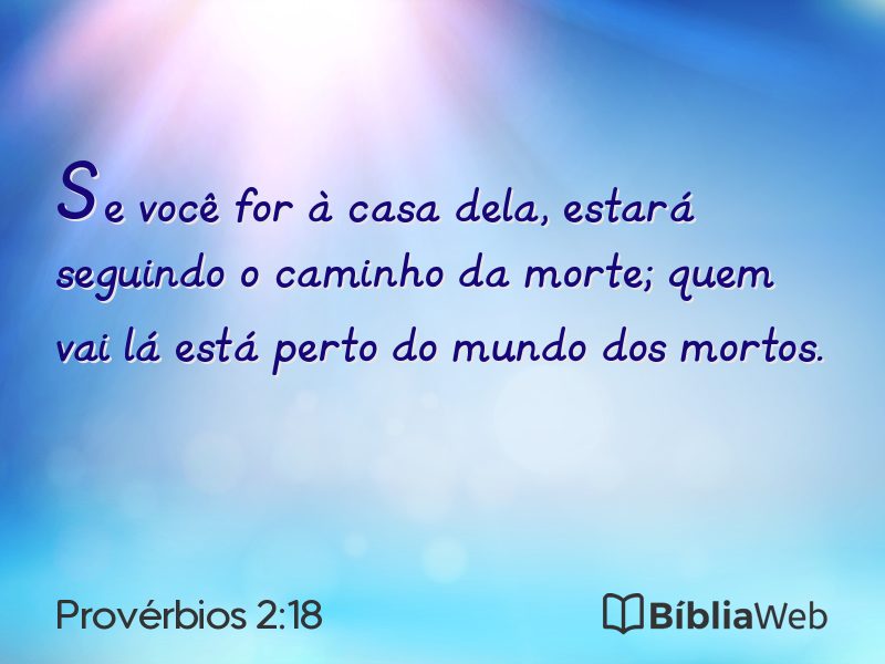 Provérbios 2:18 em imagem para compartilhar
