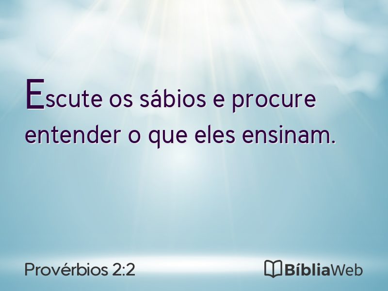 Provérbios 2:2 em imagem para compartilhar