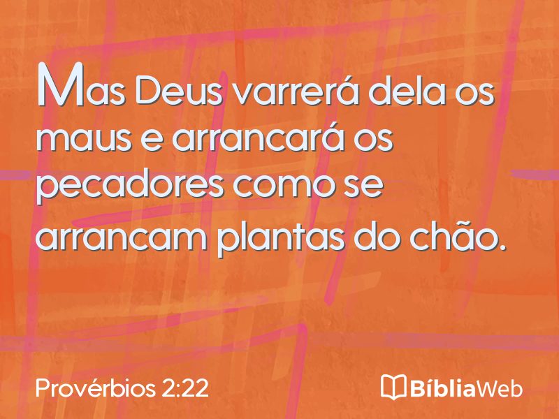 Provérbios 2:22 em imagem para compartilhar