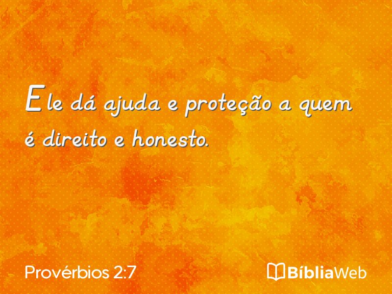 Provérbios 2:7 em imagem para compartilhar
