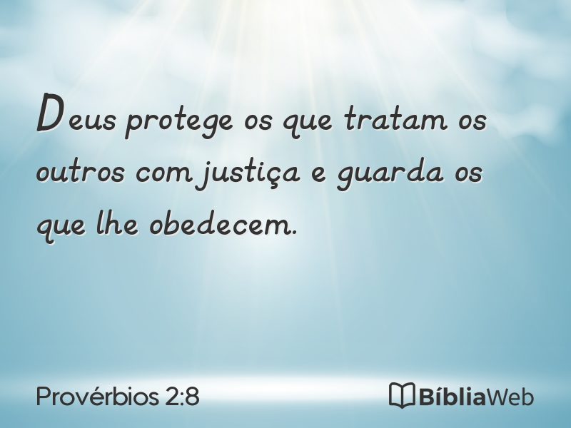 Provérbios 2:8 em imagem para compartilhar