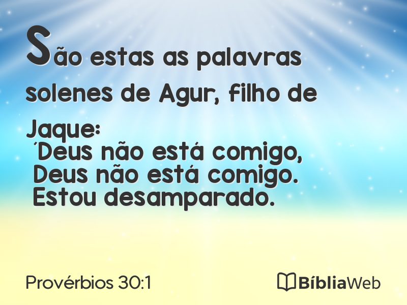 Provérbios 30:1 em imagem para compartilhar