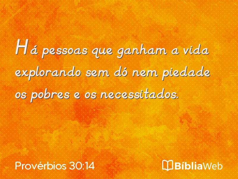 Provérbios 30:14 em imagem para compartilhar