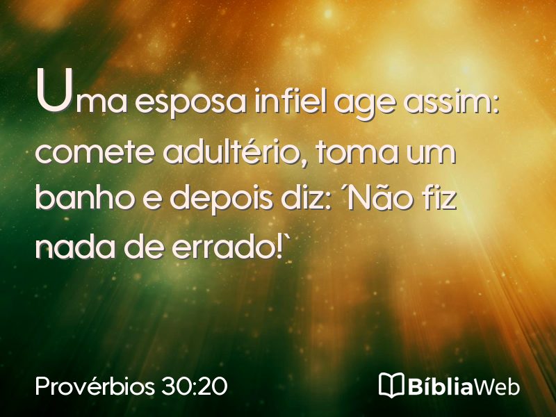 Provérbios 30:20 em imagem para compartilhar