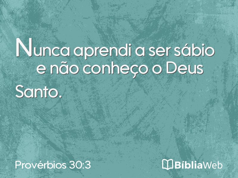 Provérbios 30:3 em imagem para compartilhar