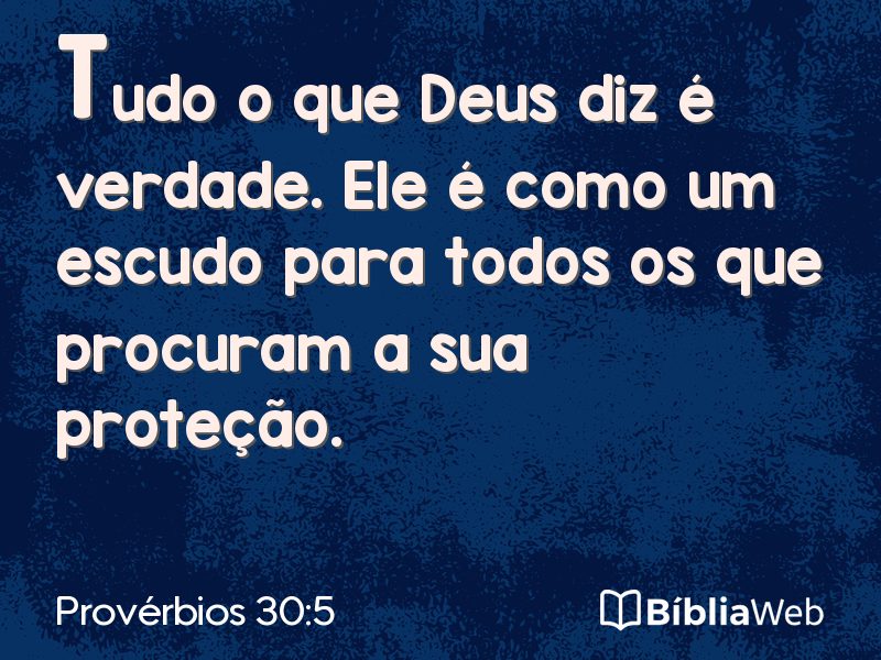 Provérbios 30:5 em imagem para compartilhar