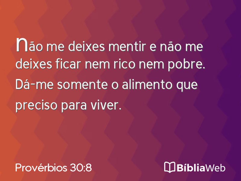 Provérbios 30:8 em imagem para compartilhar