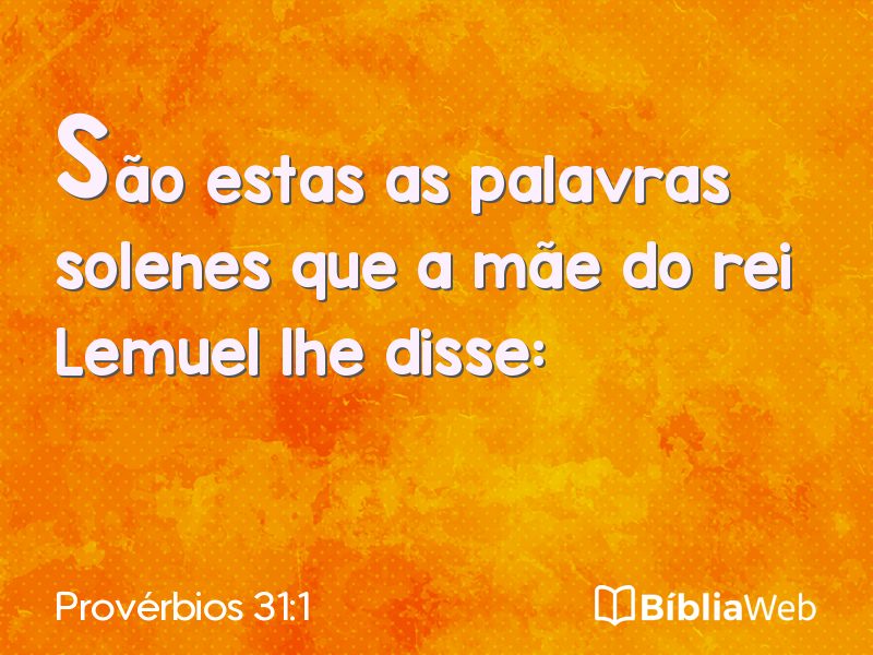 Provérbios 31:1 em imagem para compartilhar
