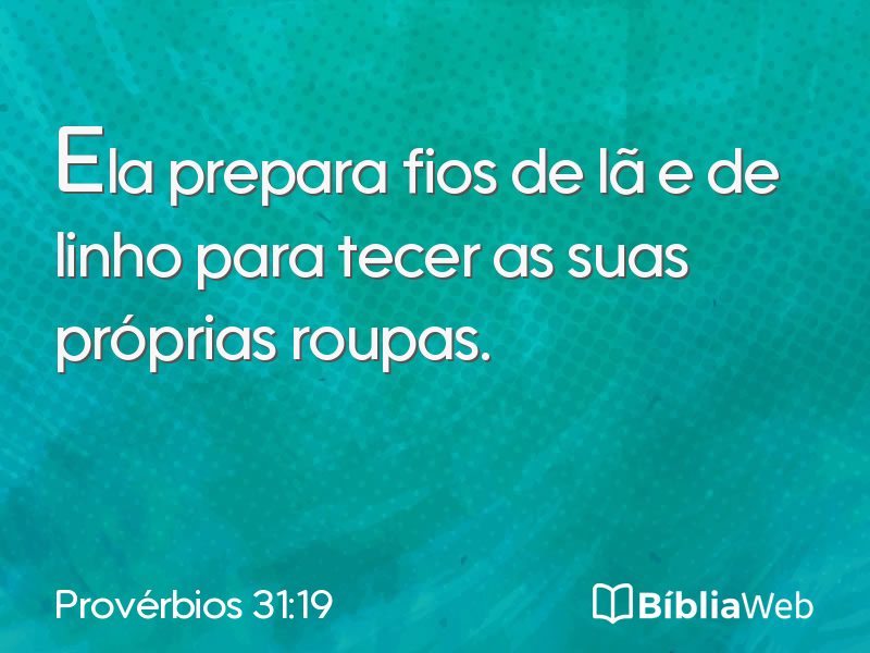 Provérbios 31:19 em imagem para compartilhar