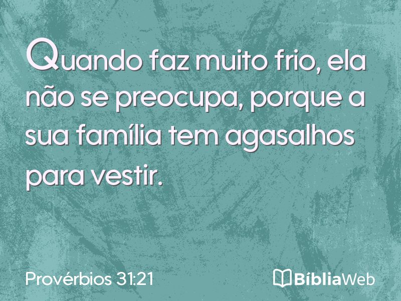 Provérbios 31:21 em imagem para compartilhar