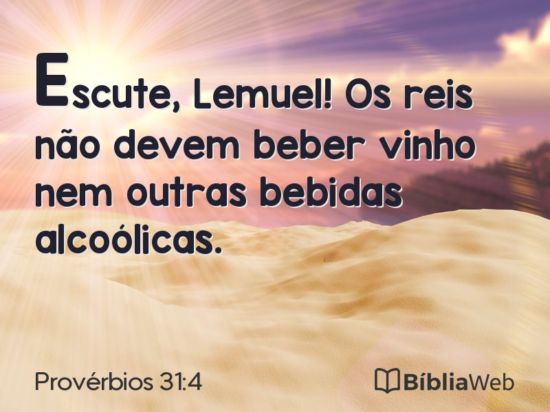 Provérbios 31:4 em imagem para compartilhar