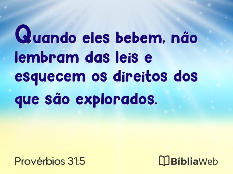 Provérbios 31:5 em imagem para compartilhar