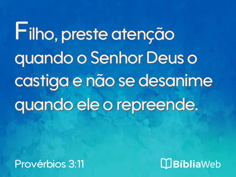 Provérbios 3:11 em imagem para compartilhar