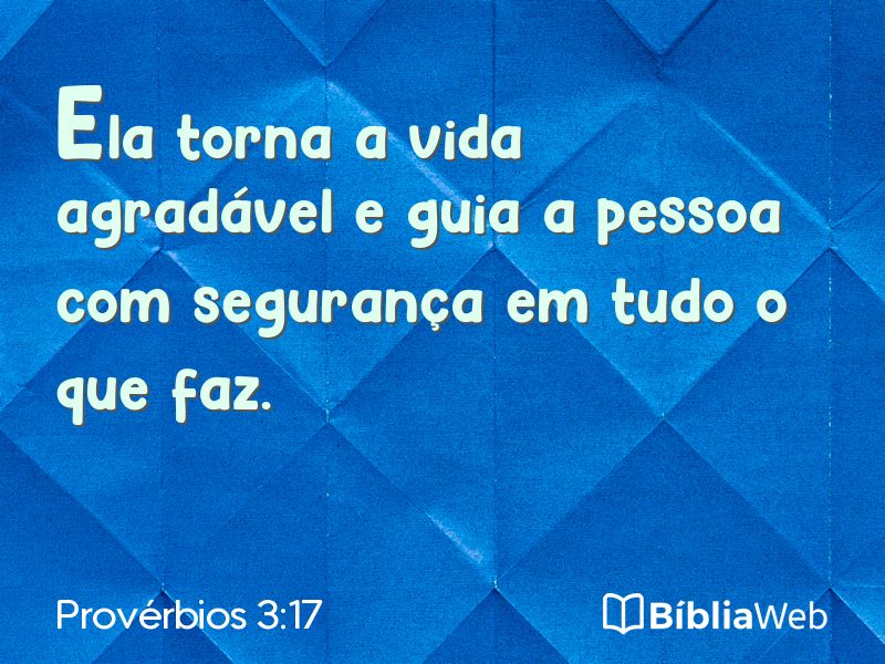 Provérbios 3:17 em imagem para compartilhar