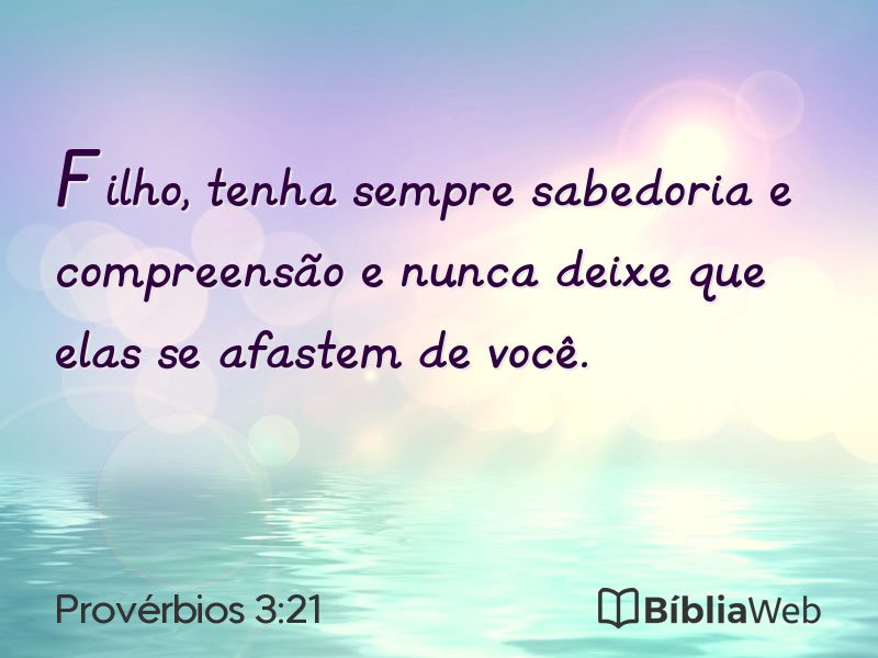 Provérbios 3:21 em imagem para compartilhar