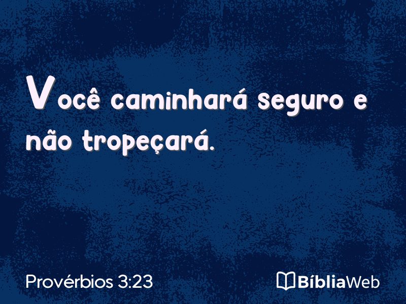 Provérbios 3:23 em imagem para compartilhar