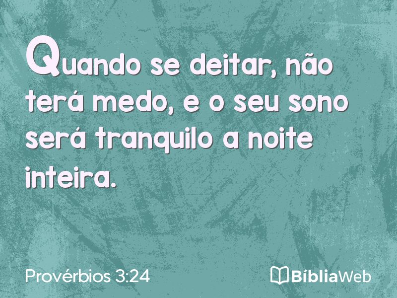 Provérbios 3:24 em imagem para compartilhar