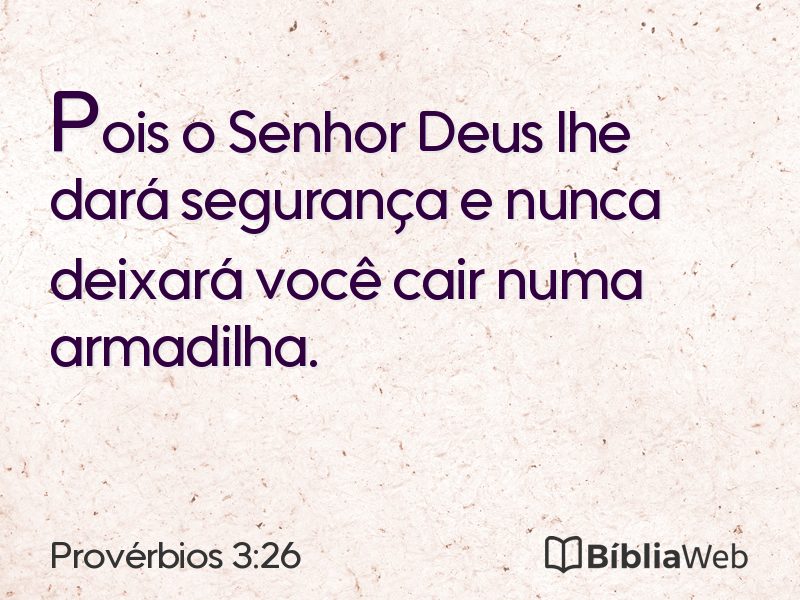 Provérbios 3:26 em imagem para compartilhar