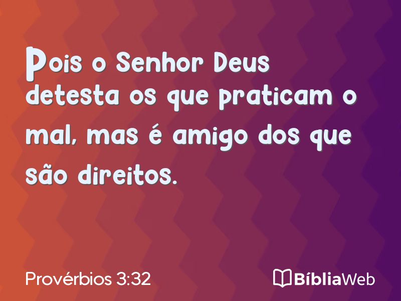 Provérbios 3:32 em imagem para compartilhar