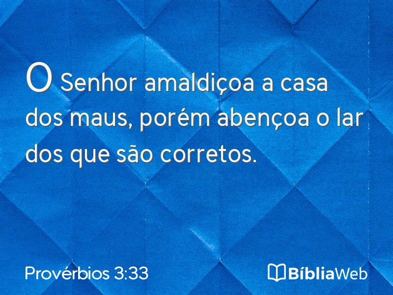 Provérbios 3:33 em imagem para compartilhar
