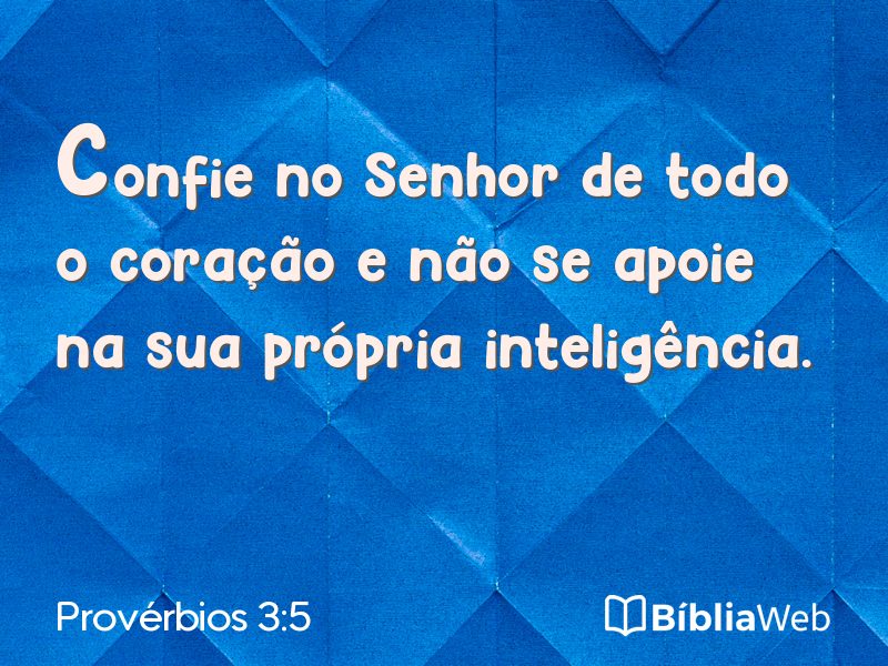 Provérbios 3:5 em imagem para compartilhar