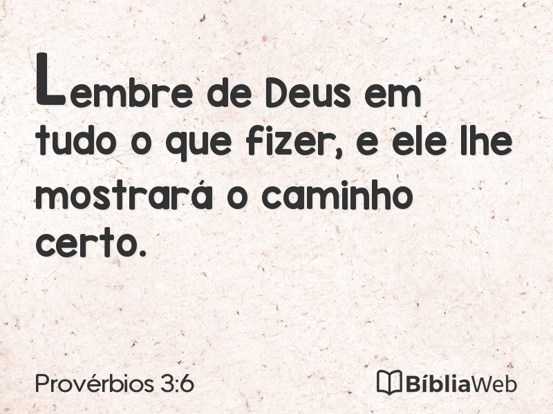 Provérbios 3:6 em imagem para compartilhar