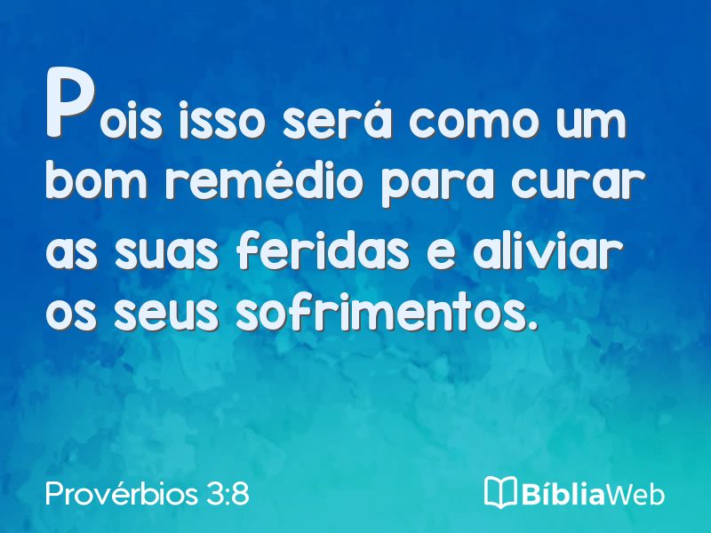 Provérbios 3:8 em imagem para compartilhar