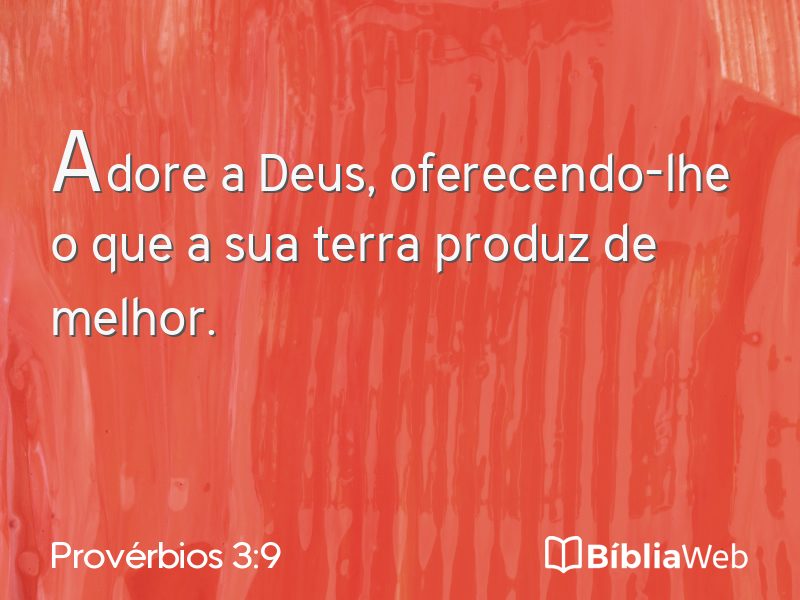 Provérbios 3:9 em imagem para compartilhar