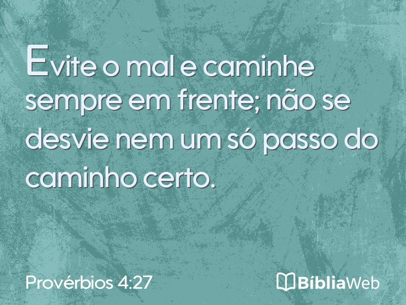 Provérbios 4:27 em imagem para compartilhar
