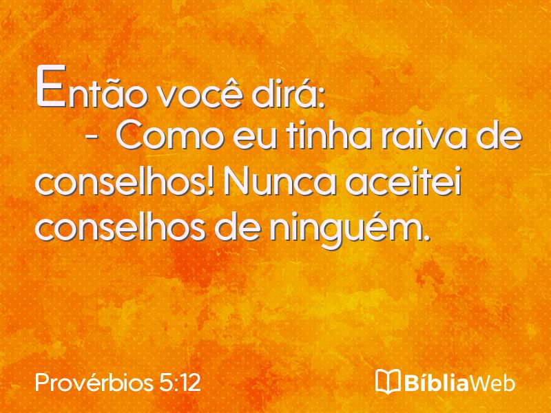 Provérbios 5:12 em imagem para compartilhar