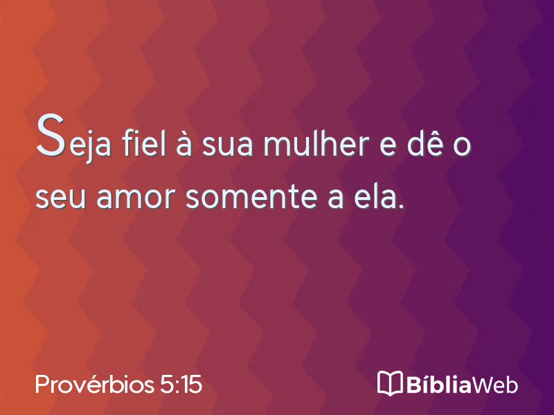 Provérbios 5:15 em imagem para compartilhar